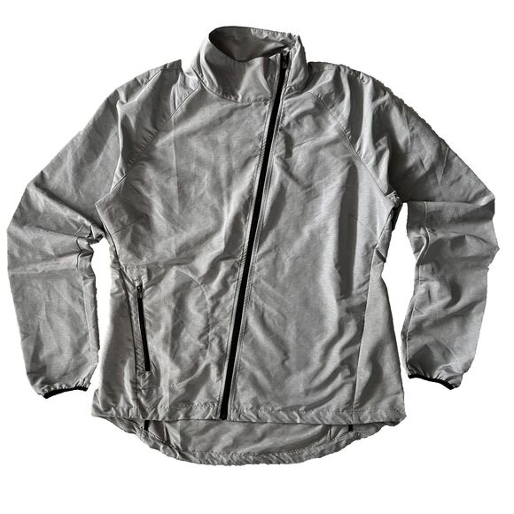 Nike Lightweight Asymmetrical Windbreaker Jacket Lt.Grey Sz L RN 56323 CA 05553 - Picture 6 of 16